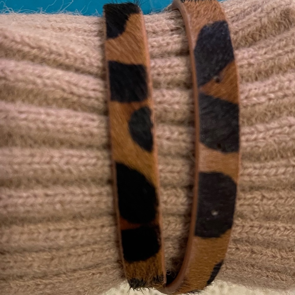Victoria Emerson Double Wrap on Safari Textured Leather Bracelet